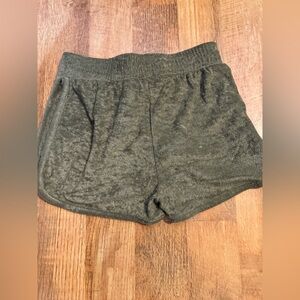 Cloud Chaser Olive Green Athletic Lounge Shorts